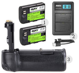 Batteriegriff Set für Canon EOS 6D + 2x LP-E6N Akku + 1x USB Dual Ladegerät wie BG-E13