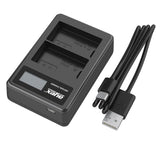 Meike Batteriegriff Set für Sony Alpha a7 a7R a7S wie VG-C1EM + 2x ayex NP-FW50 Akku + USB Dual Ladegerät MK-A7