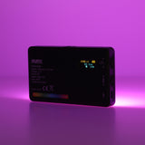 Vielseitige RGB LED Videoleuchte mit 20 Lichteffekten LCD-Display & integriertem Akku