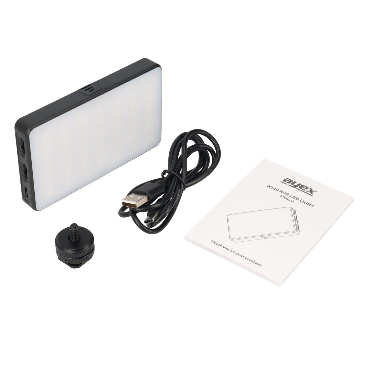 Vielseitige RGB LED Videoleuchte mit 20 Lichteffekten LCD-Display & integriertem Akku