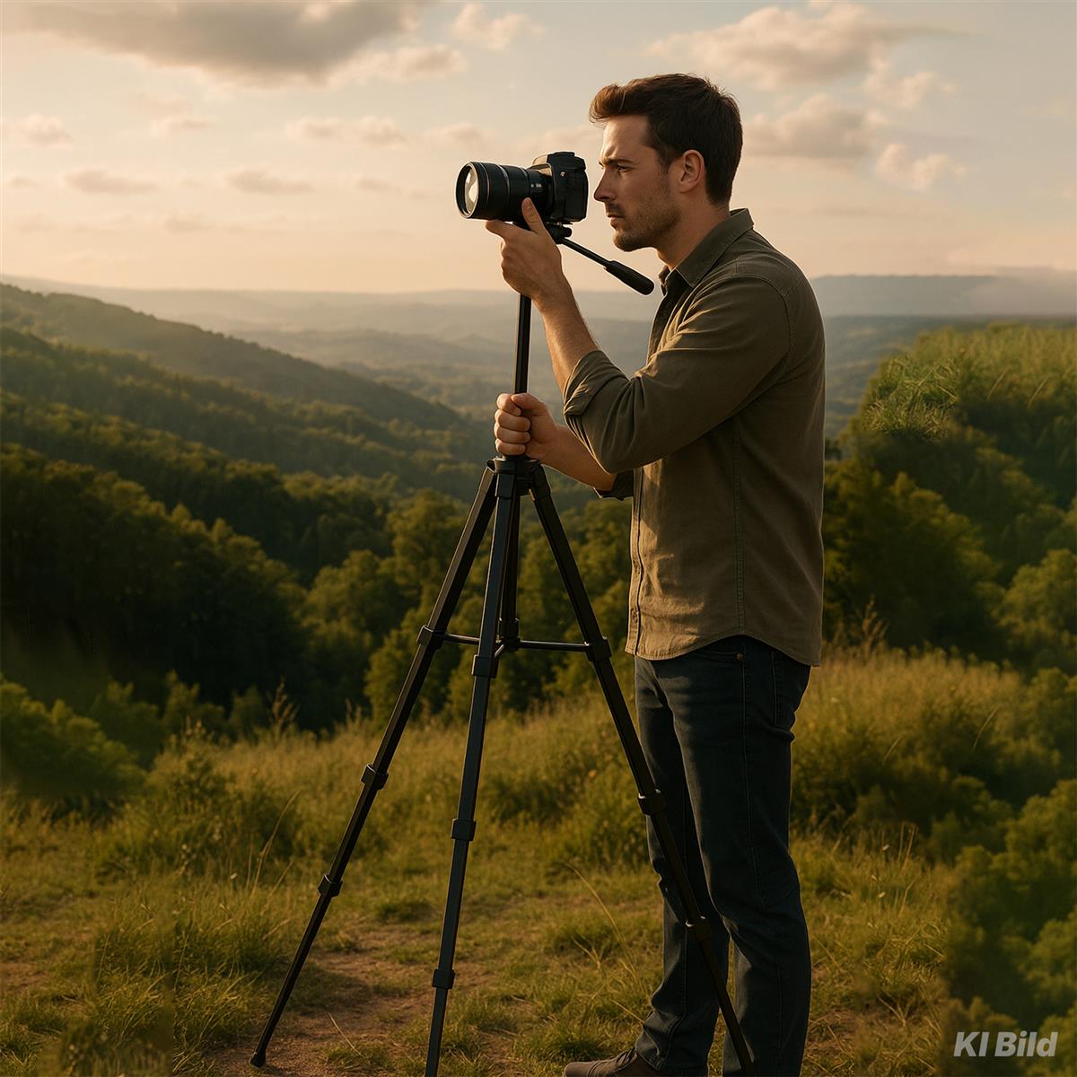 Fotostativ mit schwenkbarer 90°-Mittelsäule für kreative Perspektiven