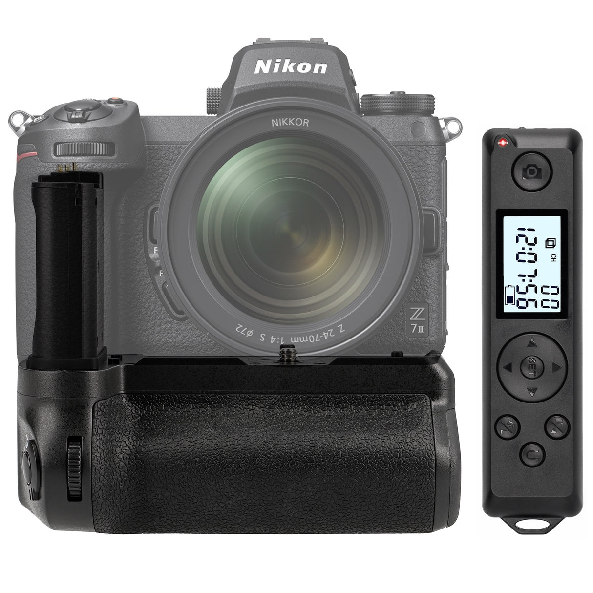 Batteriegriff für Nikon Z6 II & Z7 II inkl. Timer-Fernauslöser + 2x EN-EL15C Akkus