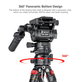 JUSINO Stativ-Nivellierbasis Neigekopf mit 360° Panorama-Funktion und ±15° Neigung PD-60