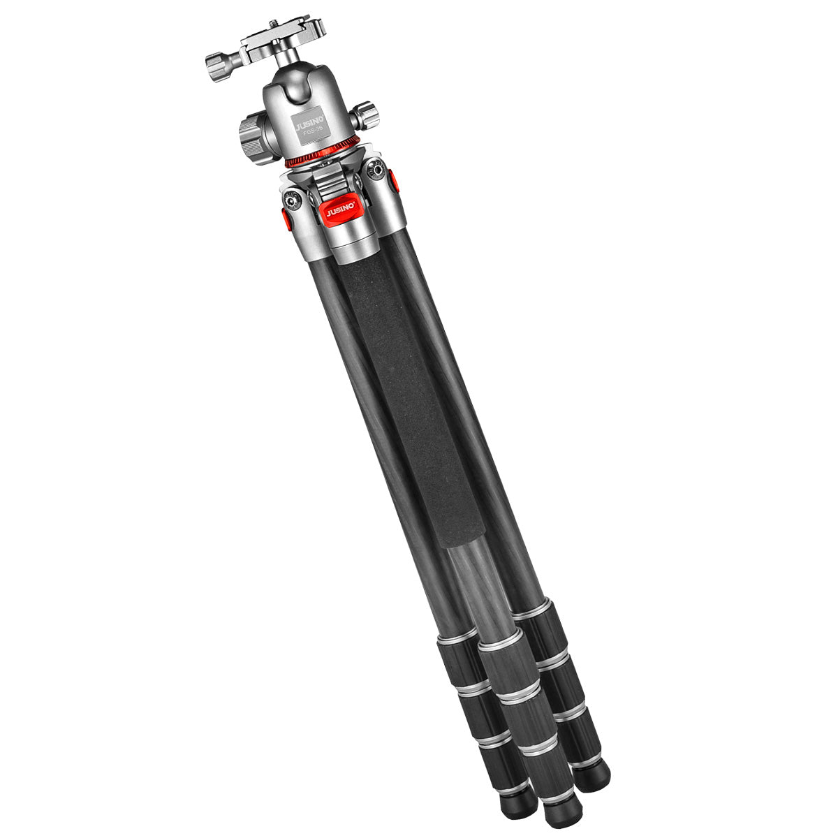 JUSINO Leichtes Karbon Fotostativ mit Kugelkopf Stativ bis 130cm 15kg AF-284C FGS-36