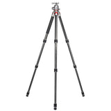 JUSINO Leichtes Karbon Fotostativ mit Kugelkopf Stativ bis 130cm 15kg AF-284C FGS-36
