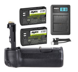 Batteriegriff Set für Canon EOS 6D Mark II wie BG-E21 + 2x LP-E6N Akku + 1x USB Dual Ladegerät