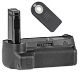 Batteriegriff Set für Nikon D3400 + IR-Fernauslöser + 2x EN-EL14 Akku + 1x USB Dual Ladegerät