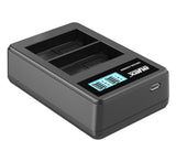 Batteriegriff Set für Nikon D500 wie MB-D17 + 2x EN-EL15B Akku + 1x USB Dual Ladegerät