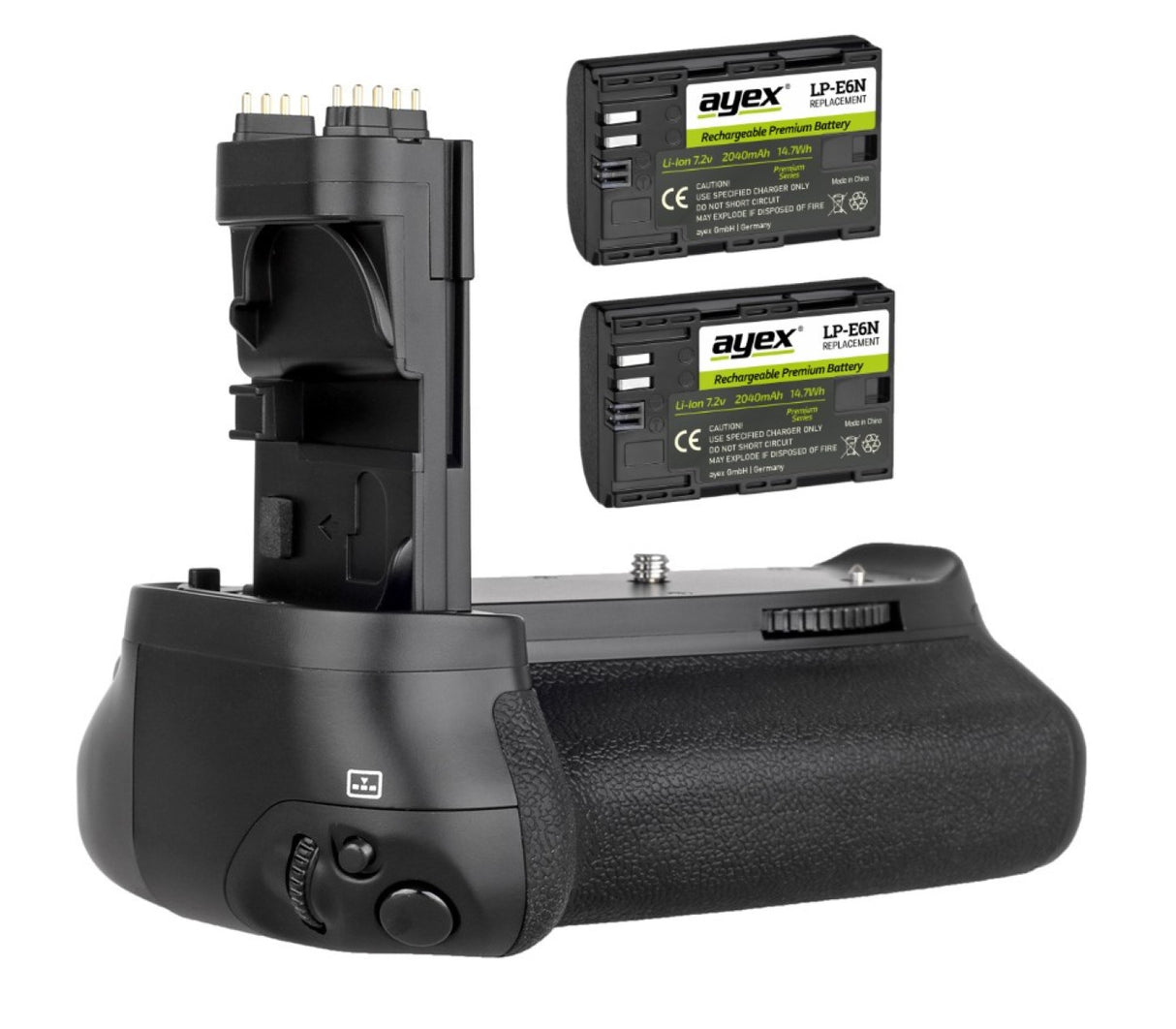 Batteriegriff Set für Canon EOS 90D 80D 70D + 2x LP-E6N Akku wie BG-E14