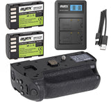 Batteriegriff Set für Panasonic Lumix GH5 + 2x BLF19E Akku + USB Dual Ladegerät