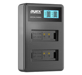 ayex Power Set mit 2x LP-E12 Akku für Canon + 1x USB Dual Ladegerät zB EOS M M200