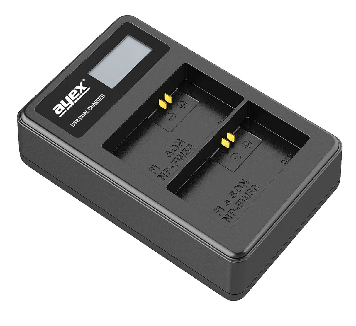ayex Power Set mit 2x NP-FW50 Akku für Sony + 1x USB Dual Ladegerät
