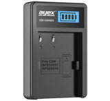 USB Ladegerät für Panasonic DMW-BLF19E Akkus beleuchtetes Display Ladestandanzeige