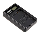 USB Ladegerät für Canon LP-E8 Akkus beleuchtetes Display Ladestandanzeige