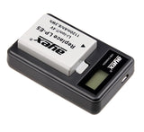 USB Ladegerät für Canon LP-E5 Akkus beleuchtetes Display Ladestandanzeige