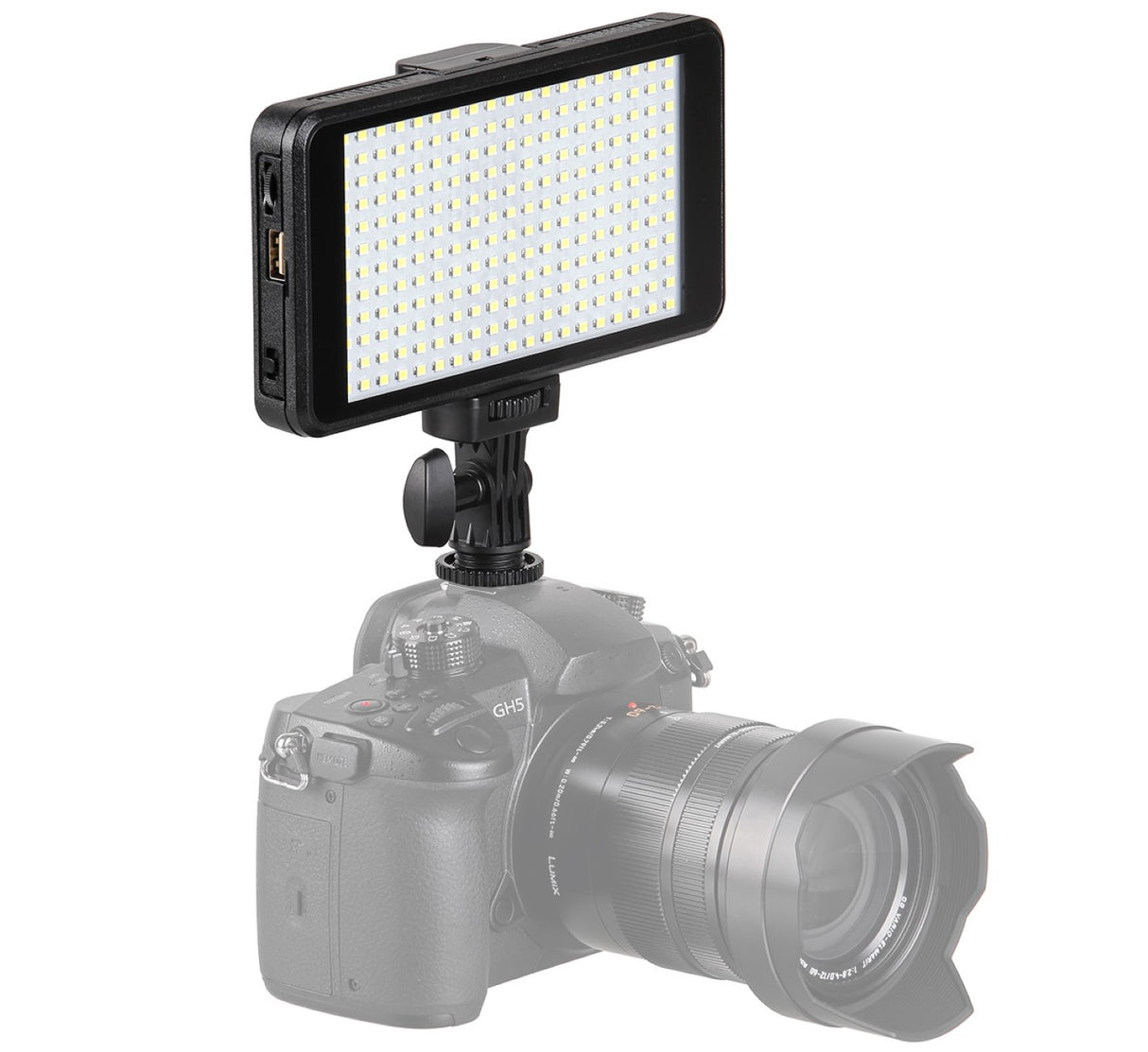 Videoleuchte mit 228 LEDs und Power Bank Funktion und Diffusoren