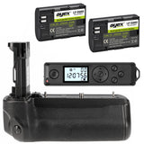 Batteriegriff für Canon EOS R5 R6 R6 Mark II wie BG-R10 Inkl. Timer-Fernauslöser + 2x LP-E6NH Akkus
