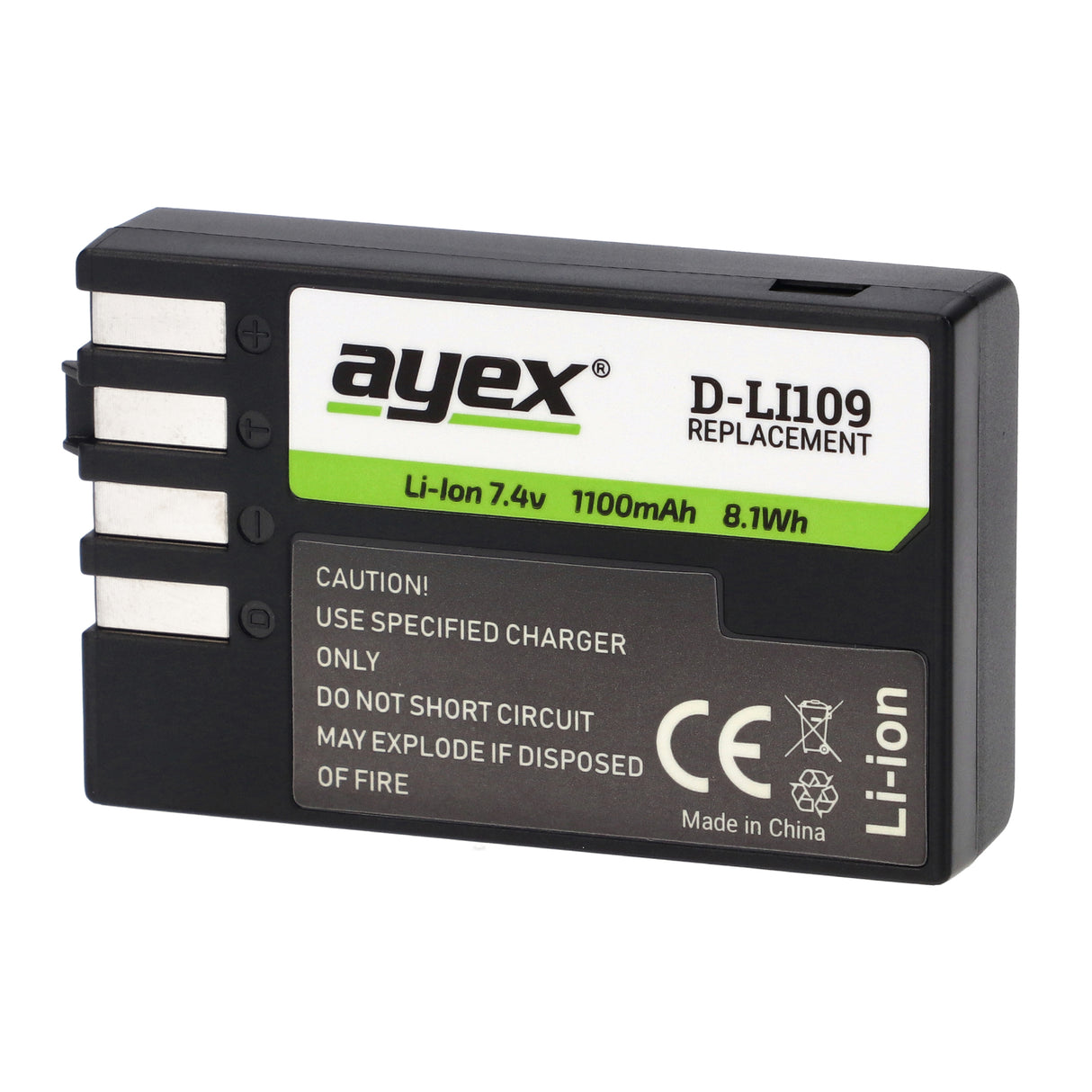 D-Li109 Akku für zB Pentax K-S2 K-S1 K-500 K-50 K-30 K-R 100% kompatibel langlebig zuverlässig