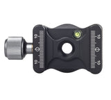 ayex Universale QR-Klemme Schnellspannklemme 3/8" Zoll + 1/4" Zoll Adapter Arca-Swiss kompatibel präzise eloxiertes Aluminium 38mm breit DE-38