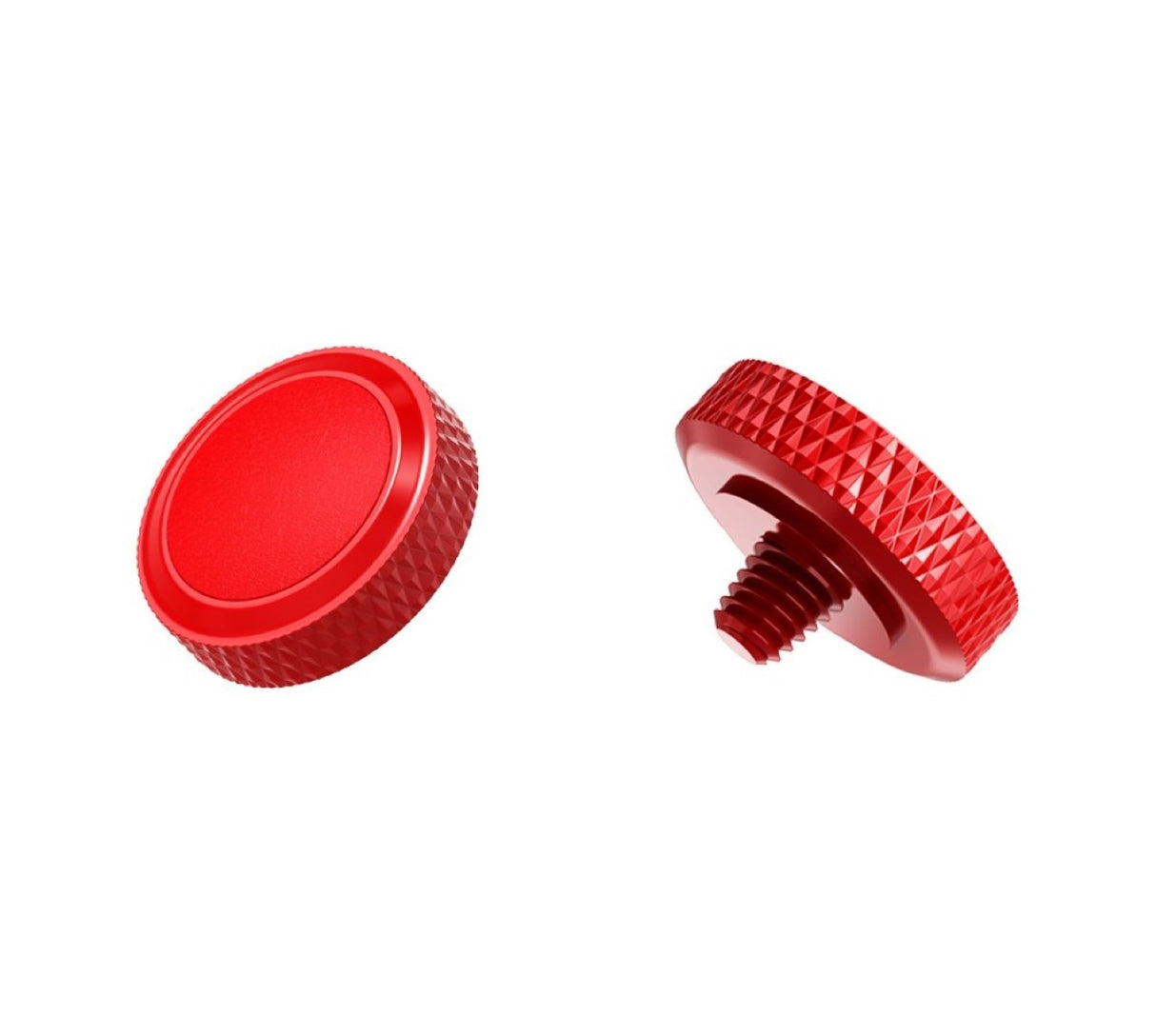 Deluxe Soft Release Button Kupfer & Silikon Rot Inklusive 2 Gummiringe