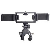 ayex Duale Smartphone-Halterung inkl. Universalklemme - Für 1/4 Zoll und Blitzschuh - Halterung für zwei Smartphones an z.B. Kamera & Stativ