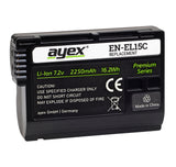 Batteriegriff für Nikon Z8 + 2x EN-EL15C Akkus Hochformatgriff mit USB-C-Ladefunktion