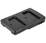 Adapter Platte für 2 Sony Akkus Typ NP-F970 F770 F570 Zeitgleich sicher & schnell Akkus wieder aufladen