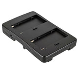 Adapter Platte für 2 Sony Akkus Typ NP-F970 F770 F570 Zeitgleich sicher & schnell Akkus wieder aufladen