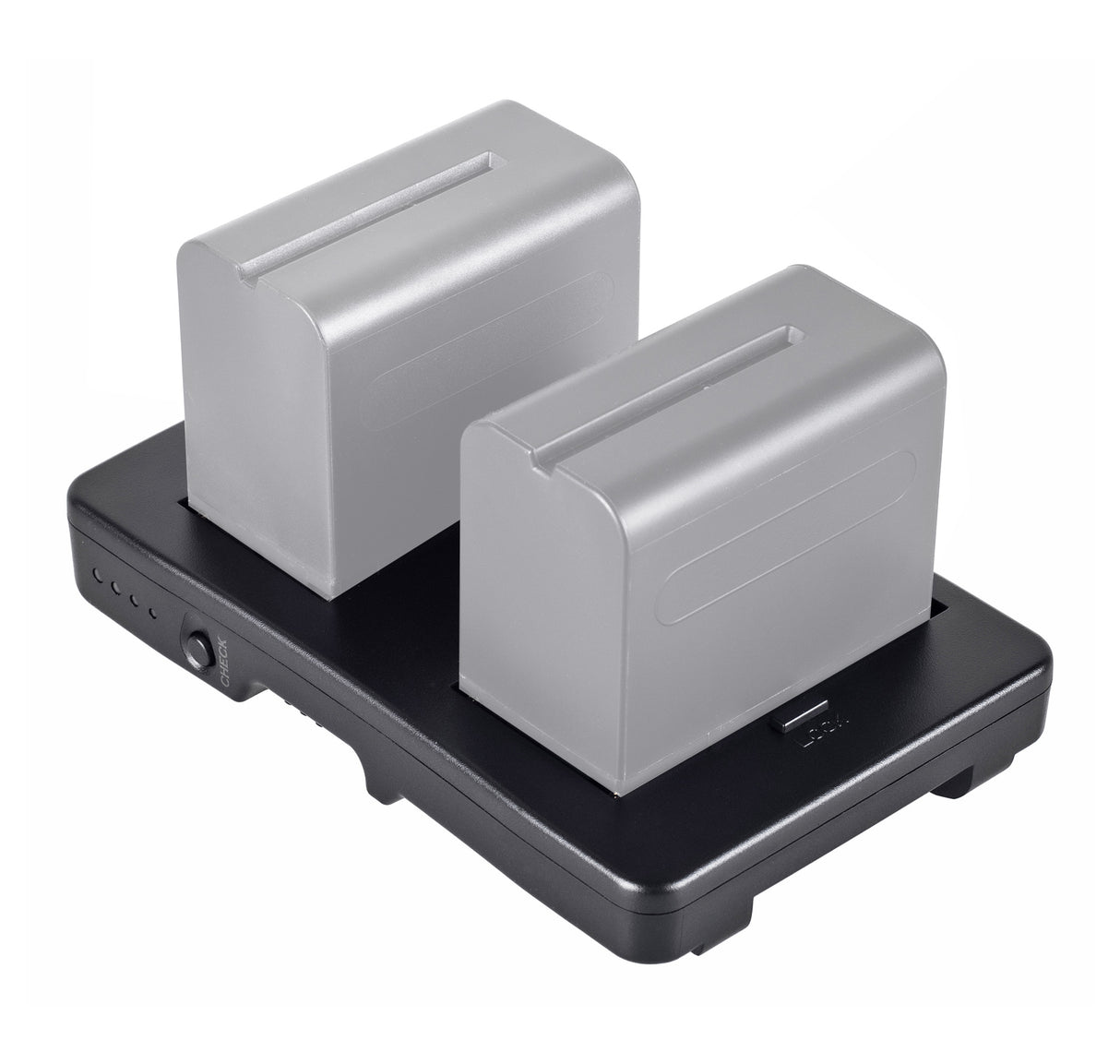 Adapter Platte für 2 Sony Akkus Typ NP-F970 F770 F570 Zeitgleich sicher & schnell Akkus wieder aufladen