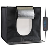 ayex Fotostudio Set Foto Box mit LED Licht und Hintergrund-Folie, optimal für Produktfotografie