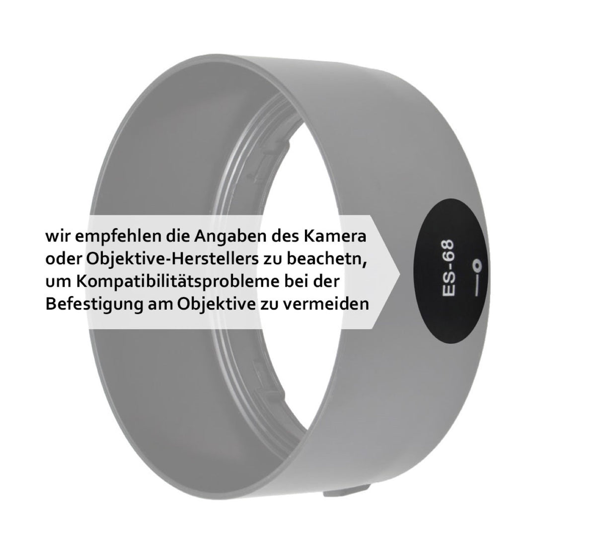 Gegenlichtblende EW-83J Sonnenblende für Canon EF-S 17-55mm f/2.8 IS USM Lens Hood