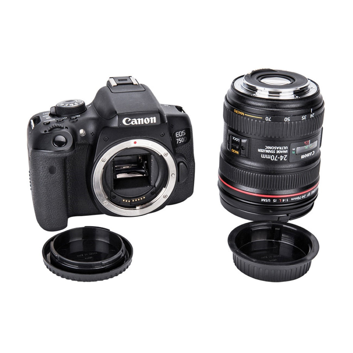 Gehäusedeckel + Objektivdeckel für Canon EOS Kameras & EF/EF-S Objektive L-R1