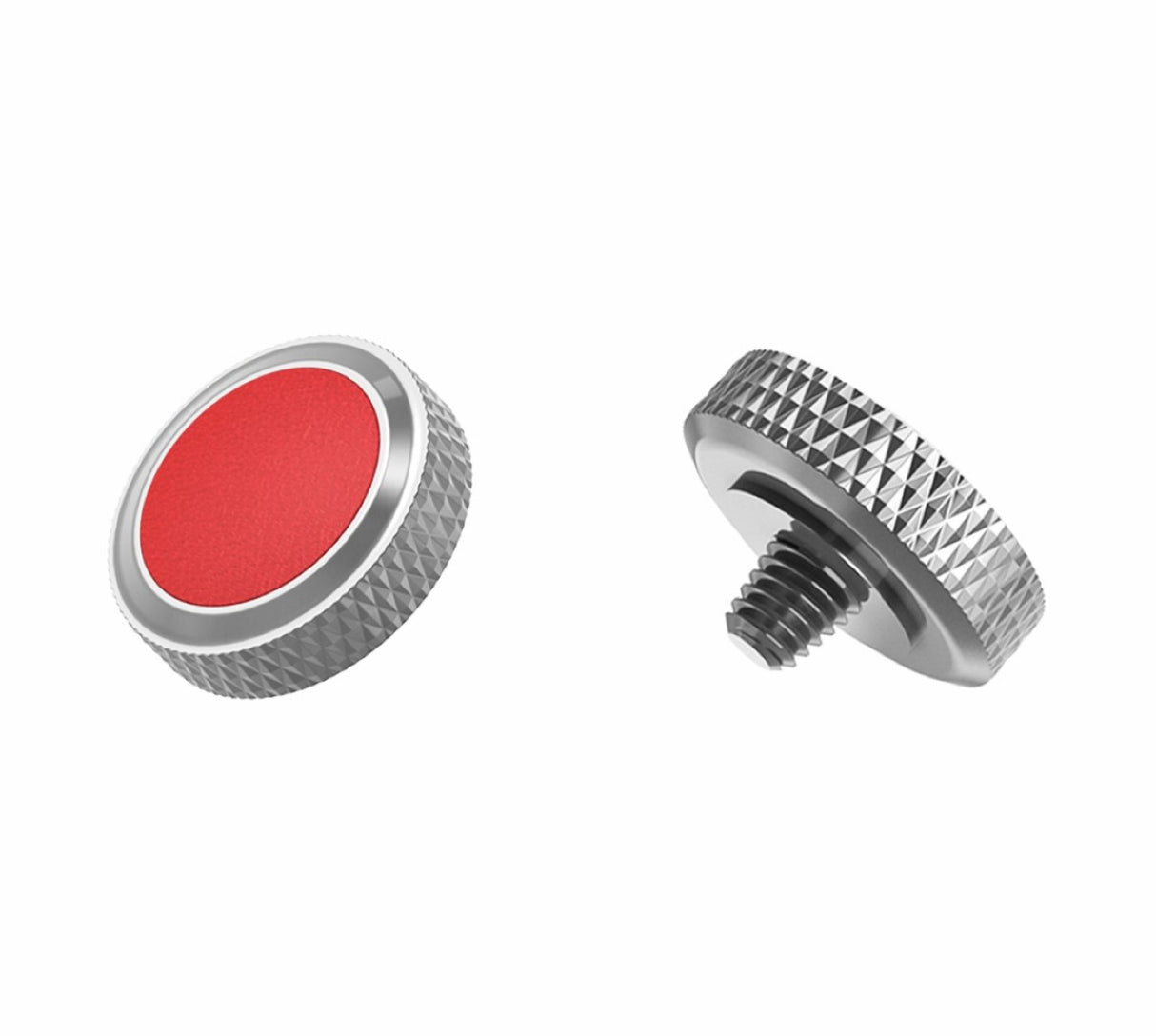 Deluxe Soft Release Button Kupfer & Silikon stilvolle Kamera-Dekoration inkl. 2 Gummiringe Rot