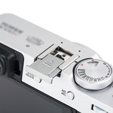 Hot Shoe Cover für Fujifilm Kameras Premium ABS Schutzkappe schützt vor Staub Feuchtigkeit Kratzern Silber
