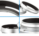 Gegenlichtblende mit Adapterring für FUJI X100 Serie ersetzt LH-X100 Silber