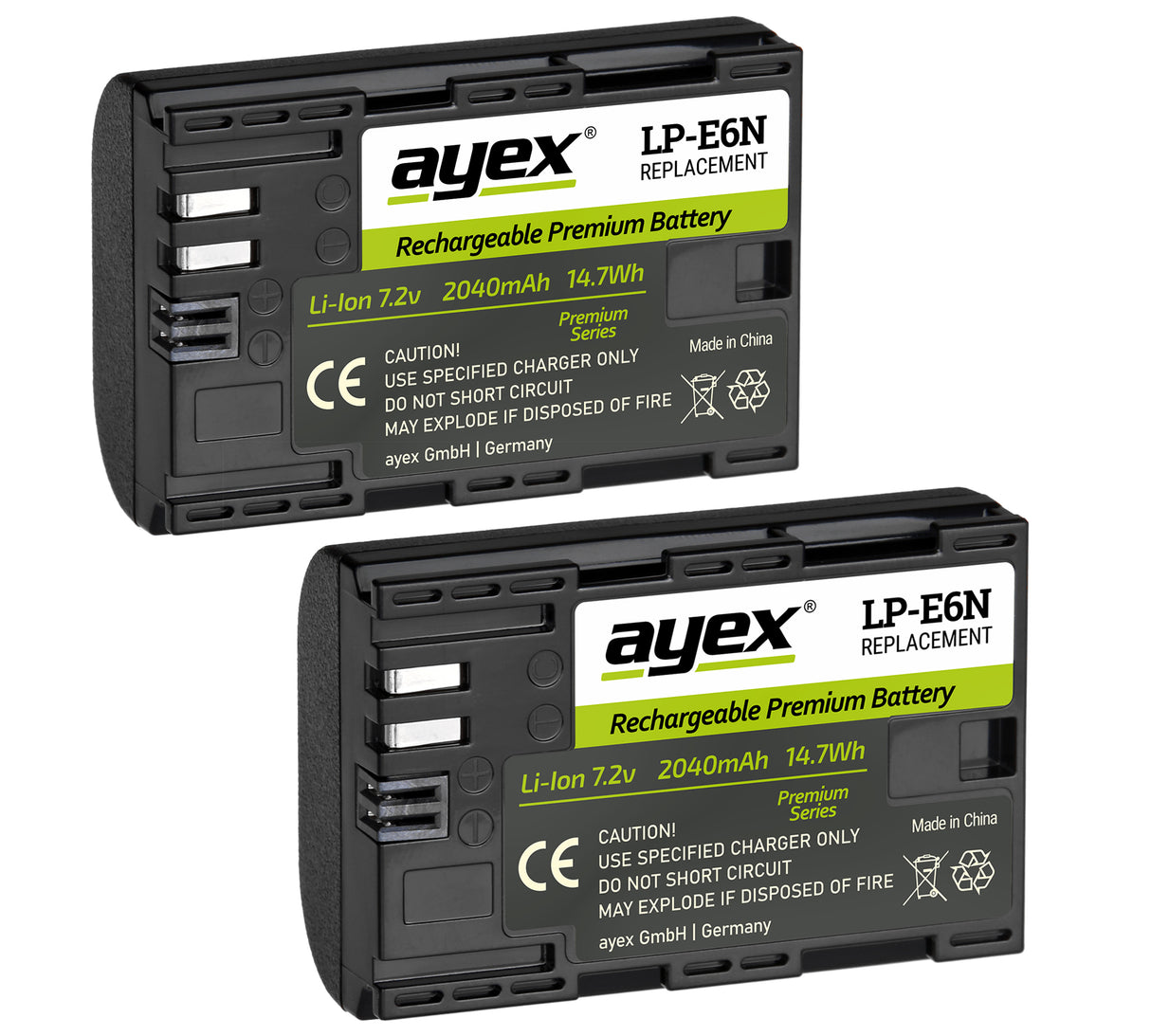 Batteriegriff Set für Canon EOS R Ra Handgriff mit Ladefunktion + 2x LP-E6N Akkus Inkl. USB-C Netzteil