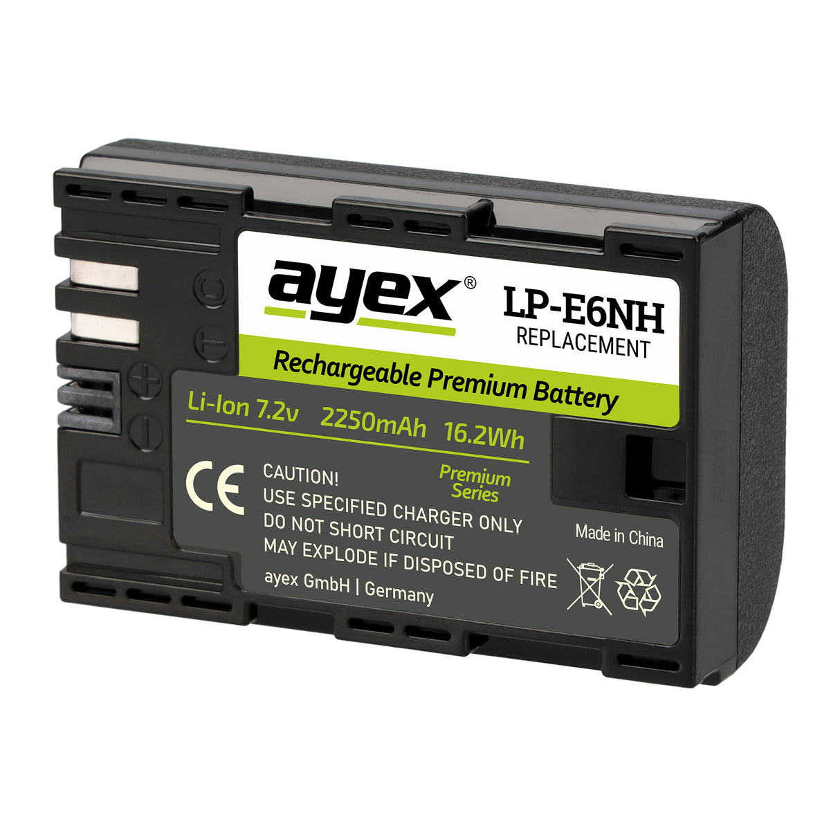 LP-E6NH Premium Akku 2 Stück für Canon Kameras wie EOS R Leistungsstark lange Laufzeit 2250mAh