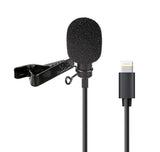 Lavalier Mikrofon für iPhone iPad Windschutz & Klemme perfekt für Interviews Livestreams Lightning
