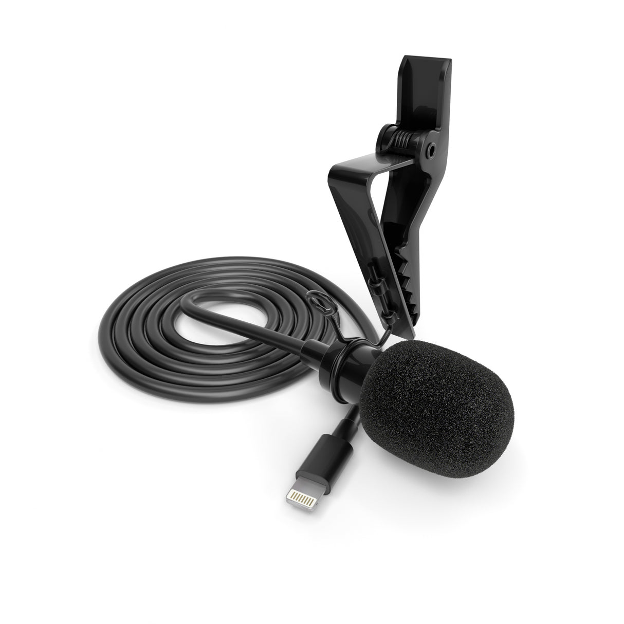 Lavalier Mikrofon für iPhone iPad Windschutz & Klemme perfekt für Interviews Livestreams Lightning