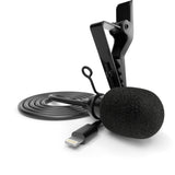 Lavalier Mikrofon für iPhone iPad Windschutz & Klemme perfekt für Interviews Livestreams Lightning