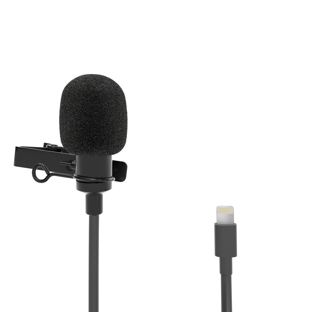 Lavalier Mikrofon für iPhone iPad Windschutz & Klemme perfekt für Interviews Livestreams Lightning