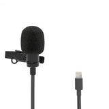 Lavalier Mikrofon für iPhone iPad Windschutz & Klemme perfekt für Interviews Livestreams Lightning
