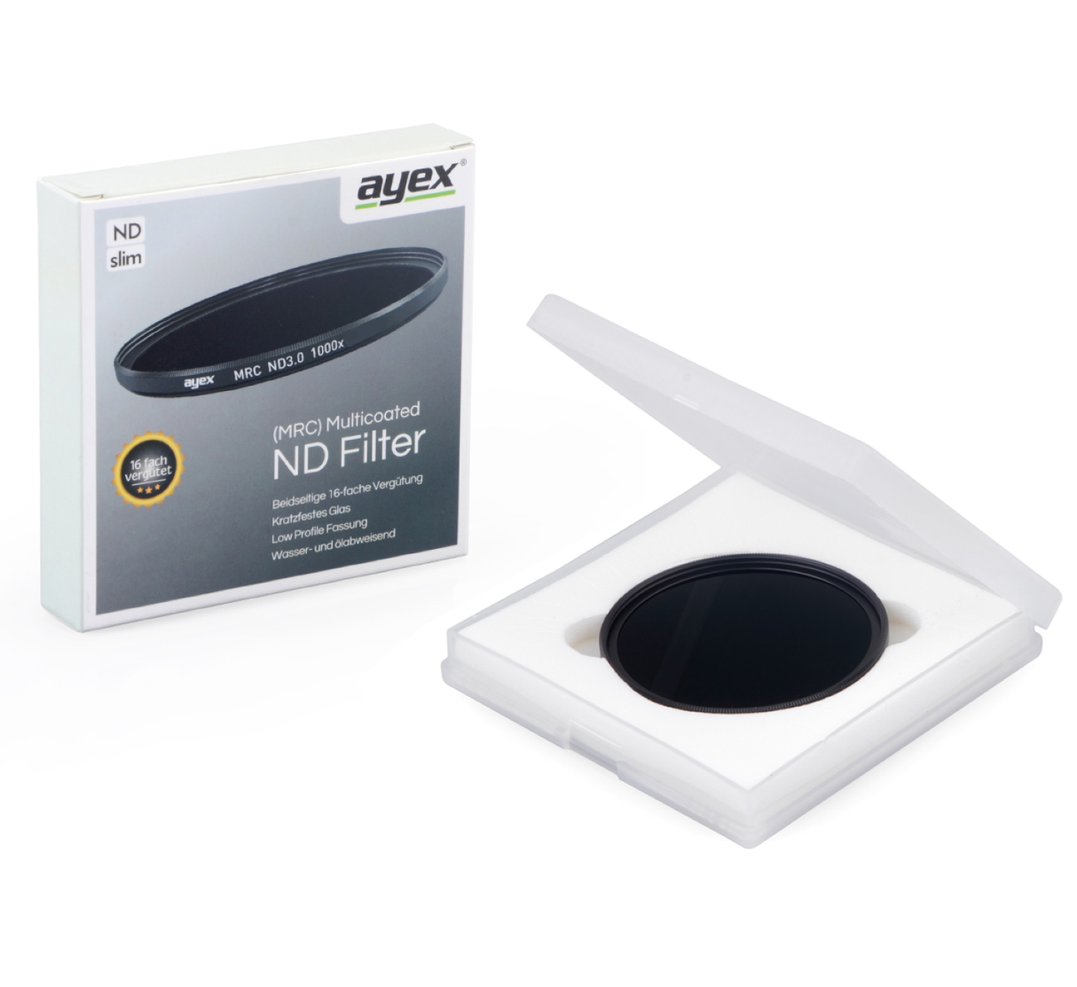 ayex 16-fach vergüteter Slim Polfilter (CPL) 46mm