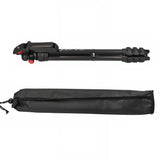 JUSINO leichtes Traveller Stativ 4 Segmente bis 139cm Aluminium 2,5kg belastbar