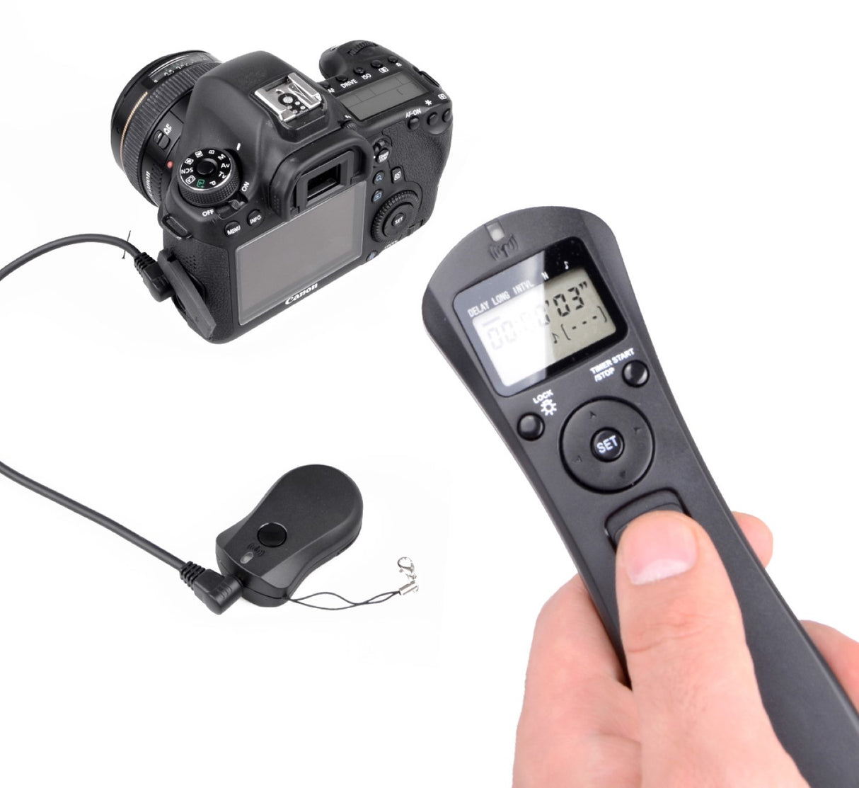 Timer Funk-Fernauslöser für verschiedene Kameras E3 N3 DC2 DC0 S2 S1 L1 RS-2 UC1 RR90 RR100 RST-720