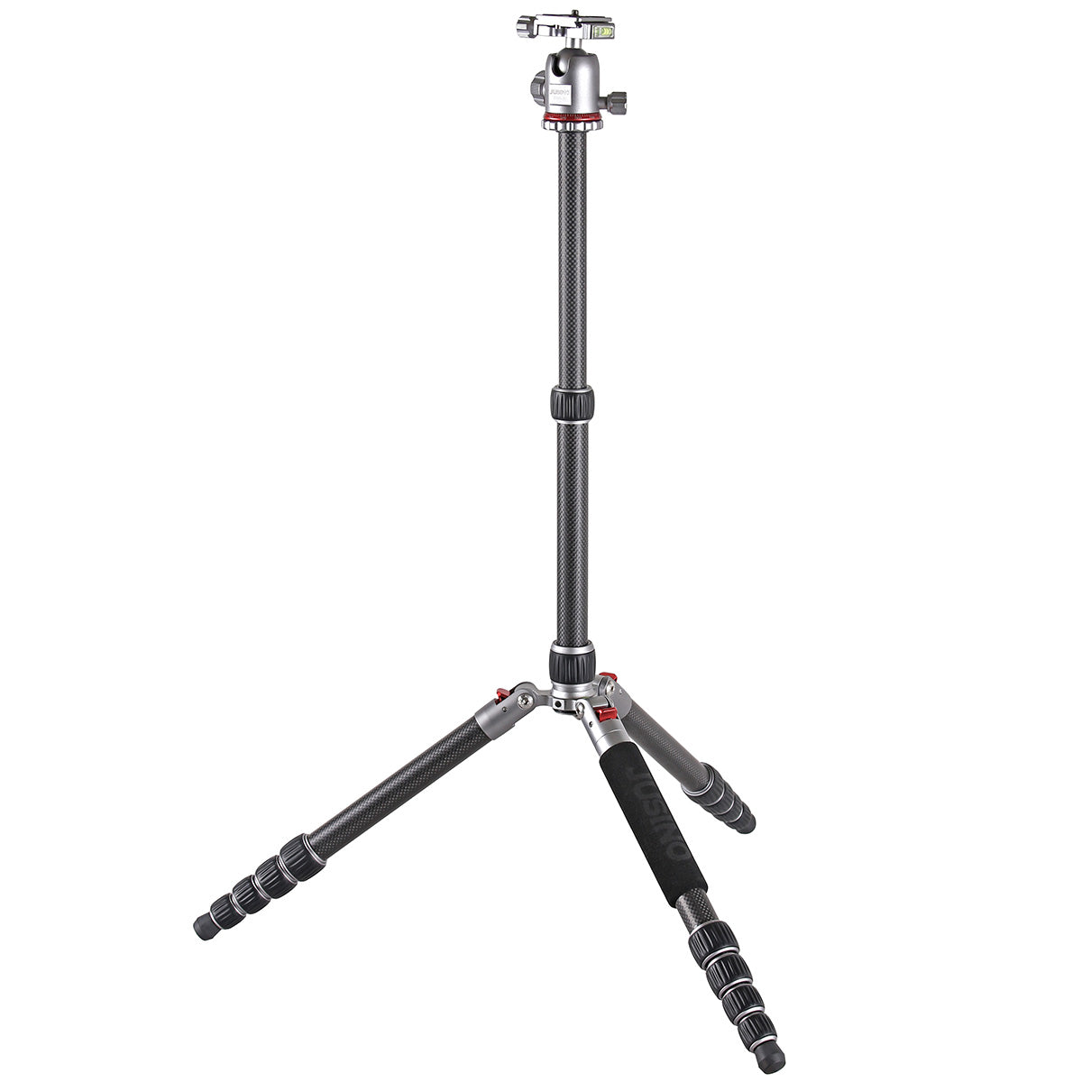 JUSINO Vielseitiges Karbon Tripod mit Monopod-Funktion bis 158cm 8kg + Kugelkopf TK-2535C FGS-30