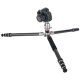 JUSINO Profi Traveller Karbon-Stativ Monopodfunktion bis 182cm 18kg + Kugelkopf FGS-41 TK-324C