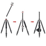 JUSINO Profi Traveller Karbon-Stativ Monopodfunktion bis 182cm 18kg + Kugelkopf FGS-41 TK-324C