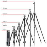 JUSINO Profi Traveller Karbon-Stativ Monopodfunktion bis 182cm 18kg + Kugelkopf FGS-41 TK-324C